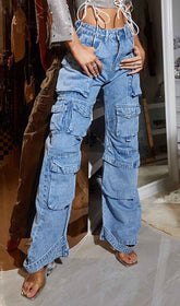 Pockets Denim PANGTS In Blue